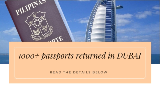 1000+ passports were returned to Dubai