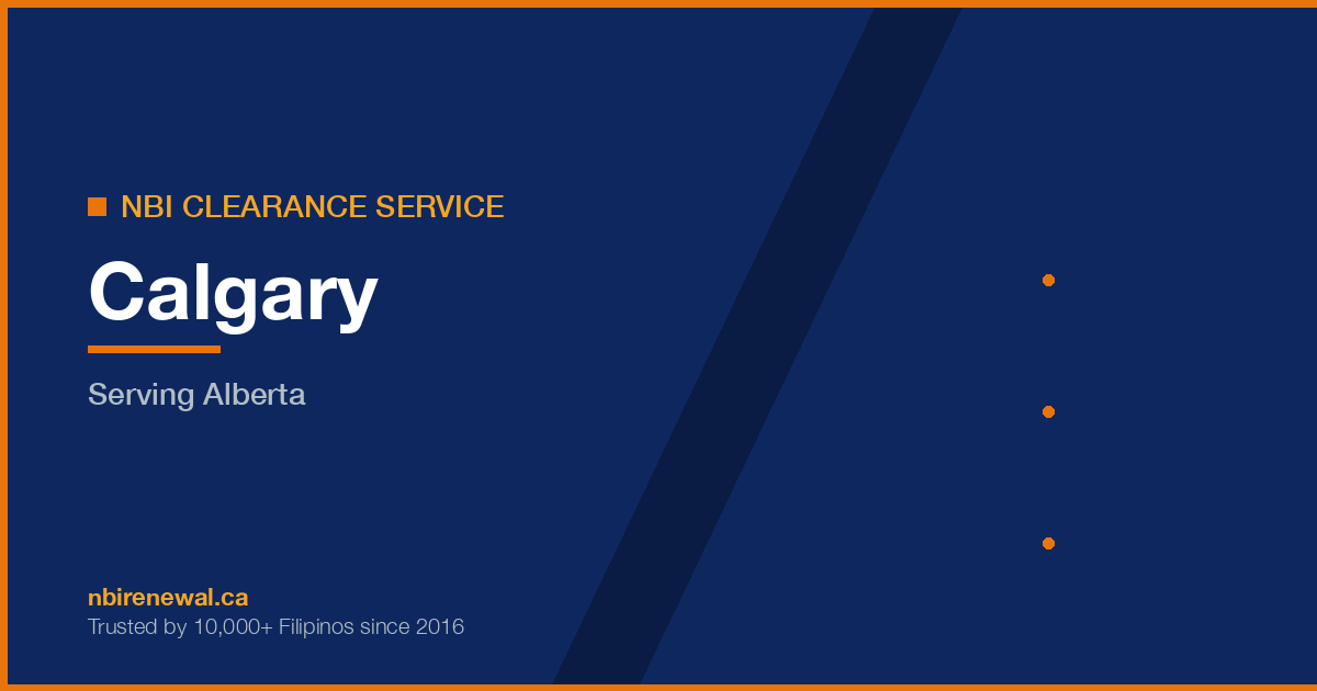 NBI Clearance Service Calgary - NBI Renewal Canada